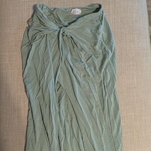 Oh Polly Sage Maxi Skirt